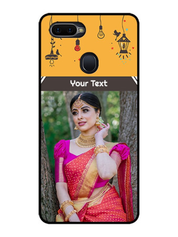 Custom Realme 2 Pro Custom Glass Mobile Case  - with Family Picture and Icons 