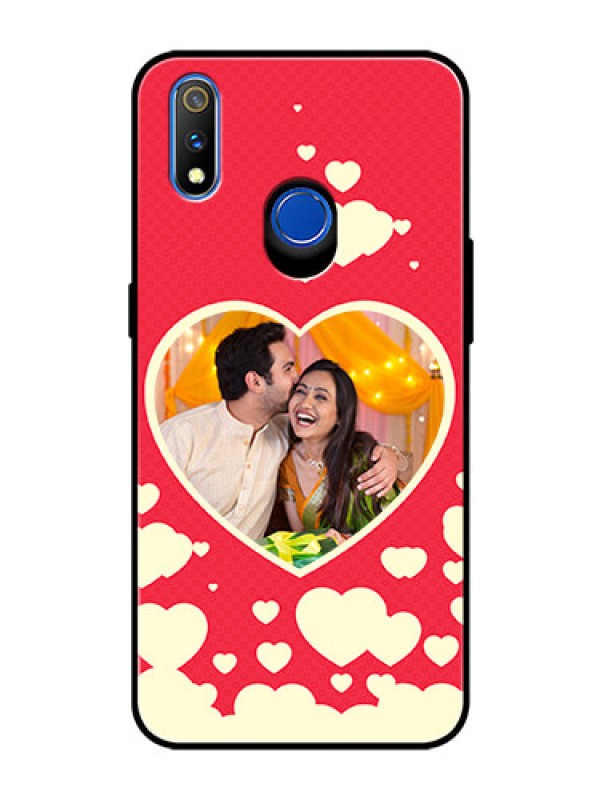 Custom Realme 3 Pro Custom Glass Mobile Case  - Love Symbols Phone Cover Design