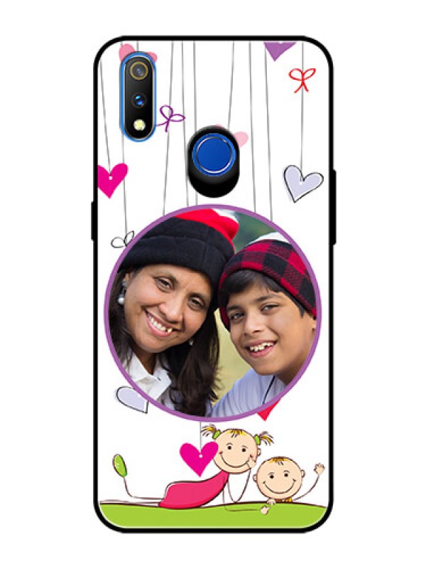 Custom Realme 3 Pro Photo Printing on Glass Case  - Cute Kids Phone Case Design