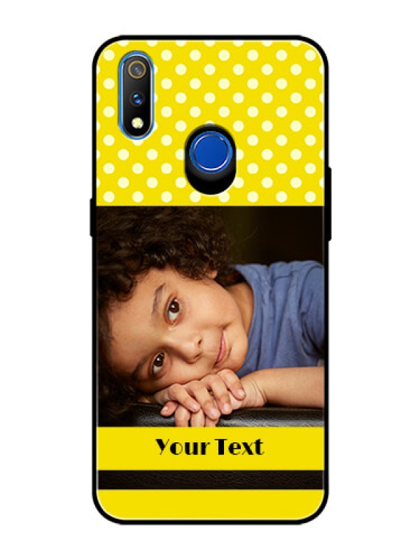 Custom Realme 3 Pro Custom Glass Phone Case  - Bright Yellow Case Design