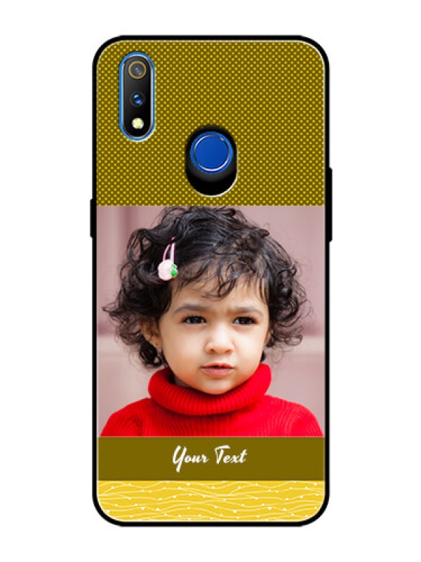 Custom Realme 3 Pro Custom Glass Phone Case  - Simple Green Color Design