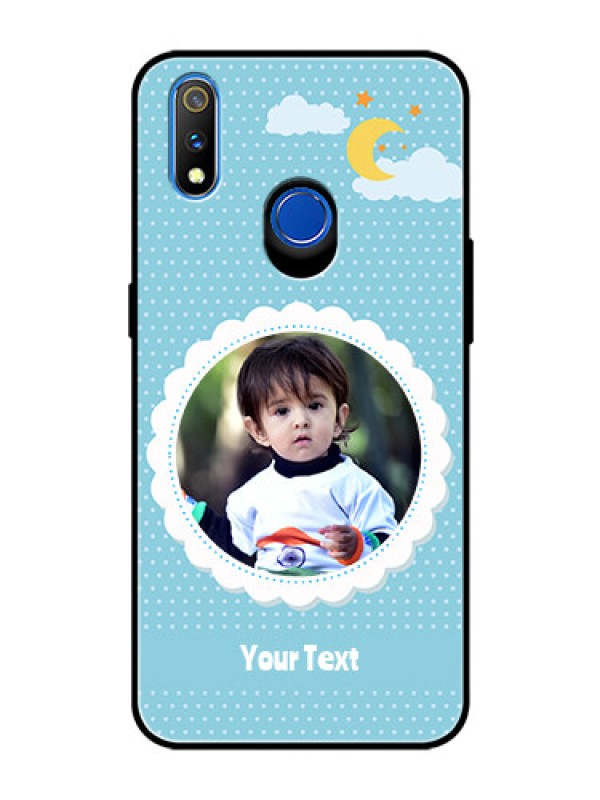 Custom Realme 3 Pro Personalised Glass Phone Case  - Violet Pattern Design