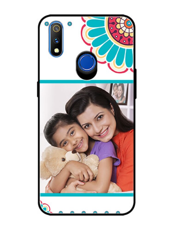 Custom Realme 3 Pro Custom Glass Phone Case  - Flower Design