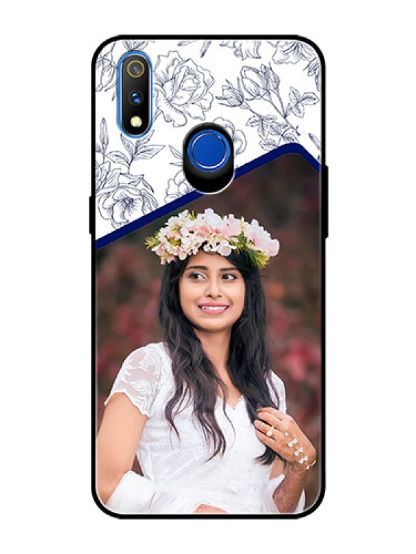 Custom Realme 3 Pro Personalized Glass Phone Case  - Premium Floral Design