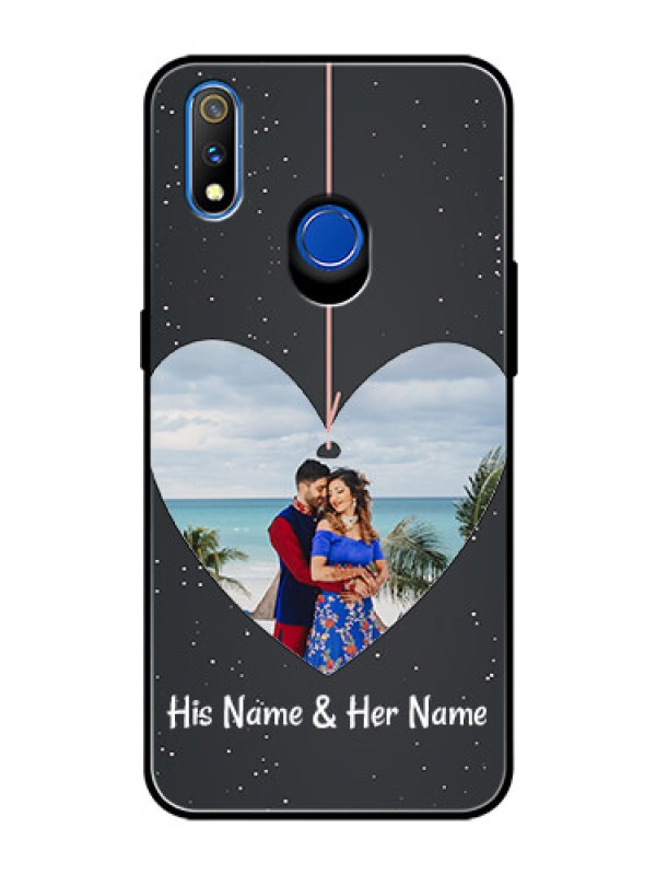 Custom Realme 3 Pro Custom Glass Phone Case  - Hanging Heart Design