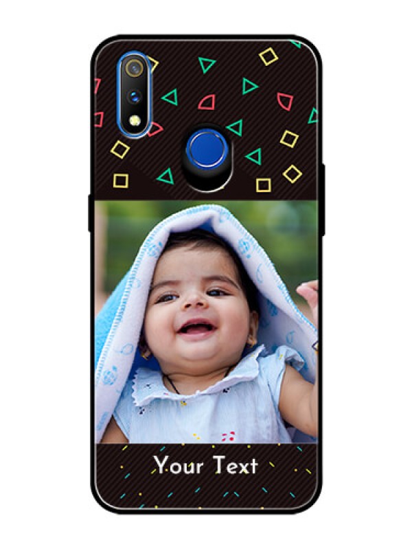 Custom Realme 3 Pro Custom Glass Phone Case  - with confetti birthday design