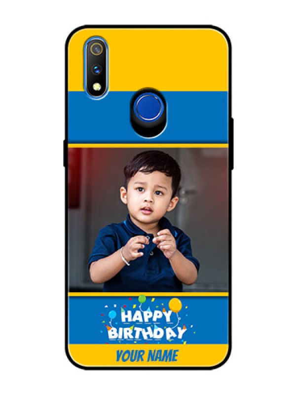 Custom Realme 3 Pro Custom Glass Mobile Case  - Birthday Wishes Design