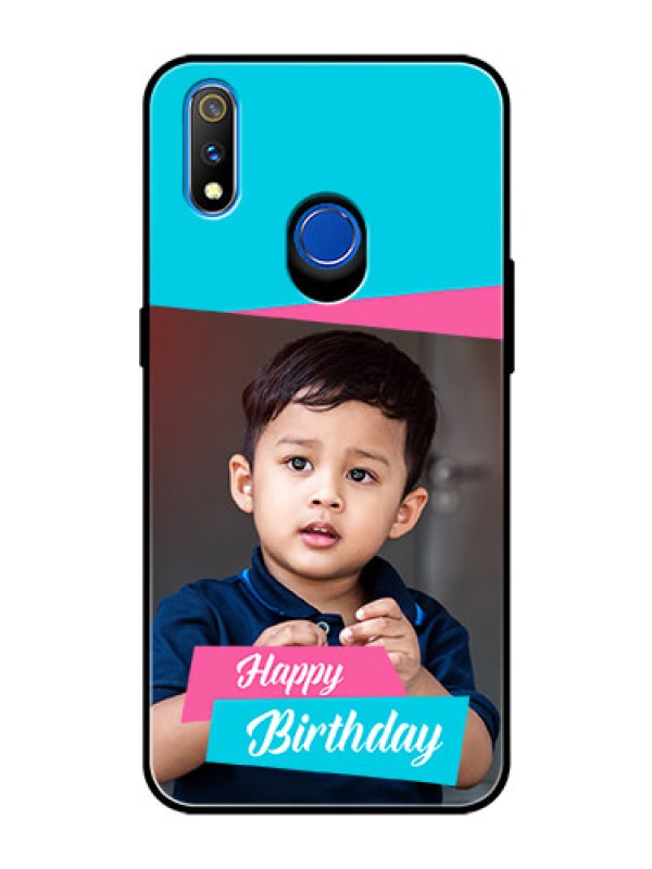 Custom Realme 3 Pro Personalized Glass Phone Case  - Image Holder with 2 Color Design
