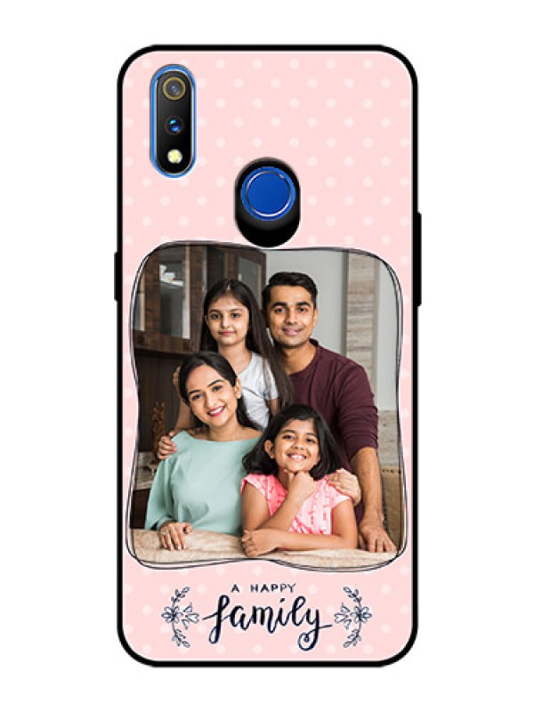 Custom Realme 3 Pro Custom Glass Phone Case  - Family with Dots Design
