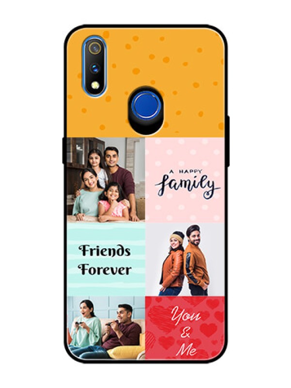 Custom Realme 3 Pro Personalized Glass Phone Case  - Images with Quotes Design