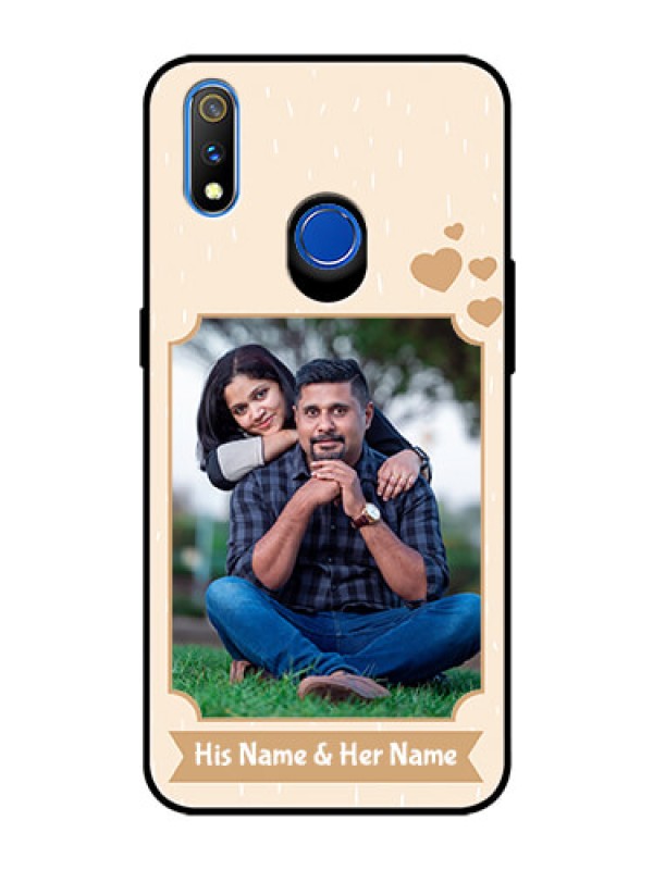 Custom Realme 3 Pro Custom Glass Phone Case  - with confetti love design 