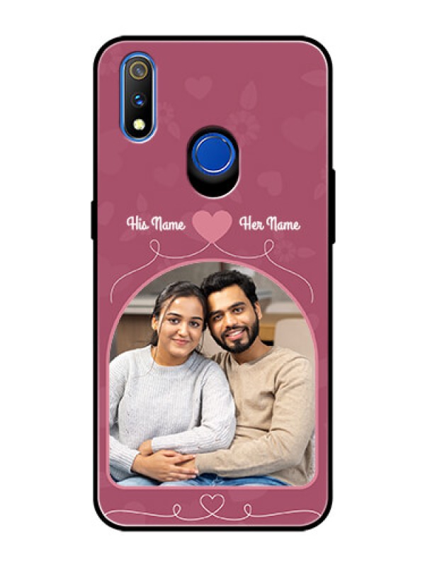 Custom Realme 3 Pro Photo Printing on Glass Case  - Love Floral Design