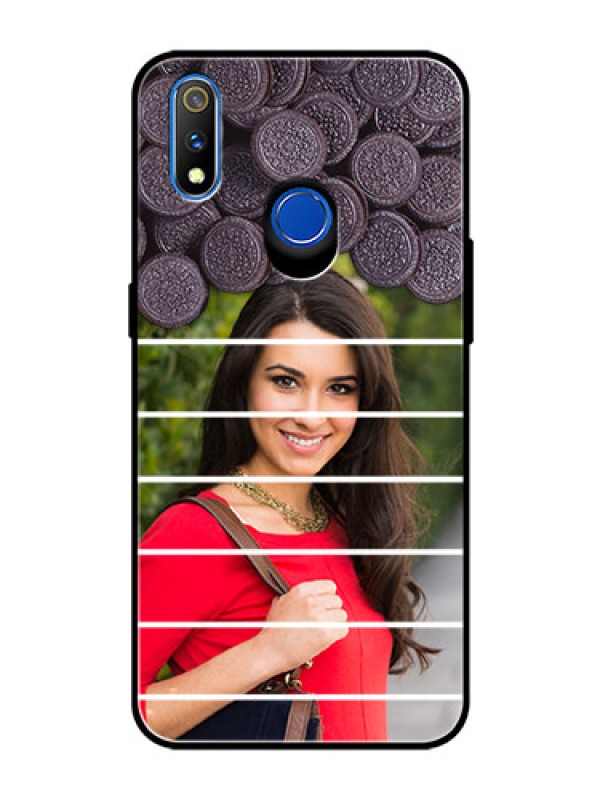 Custom Realme 3 Pro Custom Glass Phone Case  - with Oreo Biscuit Design
