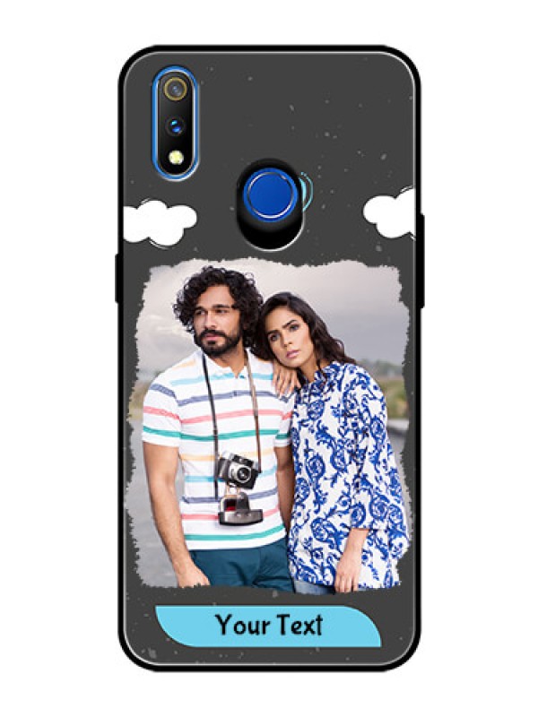 Custom Realme 3 Pro Custom Glass Phone Case  - Splashes with love doodles Design