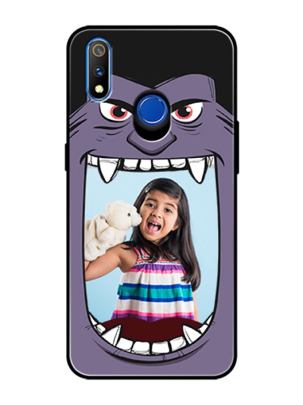 Custom Realme 3 Pro Custom Glass Phone Case  - Angry Monster Design