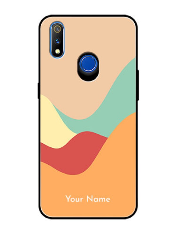 Custom Realme 3 Pro Personalized Glass Phone Case - Ocean Waves Multi-colour Design