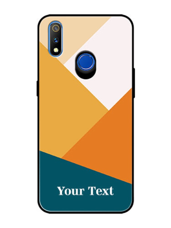 Custom Realme 3 Pro Personalized Glass Phone Case - Stacked Multi-colour Design