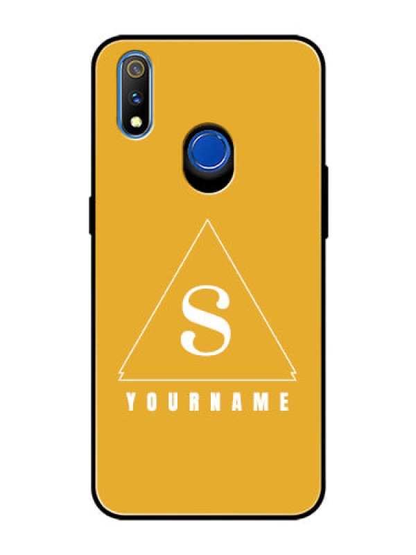Custom Realme 3 Pro Personalized Glass Phone Case - simple triangle Design