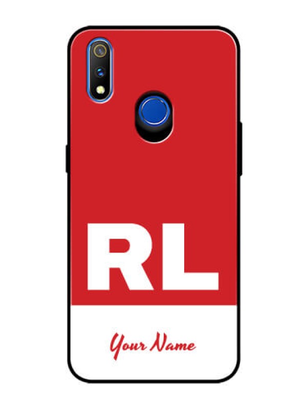 Custom Realme 3 Pro Personalized Glass Phone Case - dual tone custom text Design