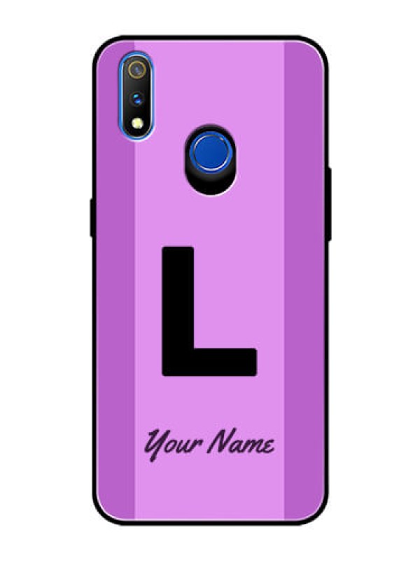 Custom Realme 3 Pro Custom Glass Phone Case - Tricolor custom text Design