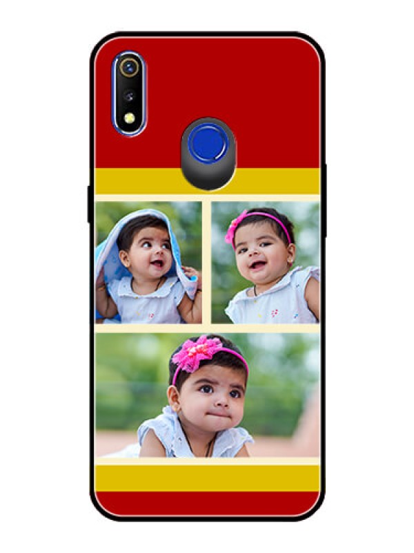 Custom Realme 3 Custom Glass Mobile Case  - Multiple Pic Upload Design