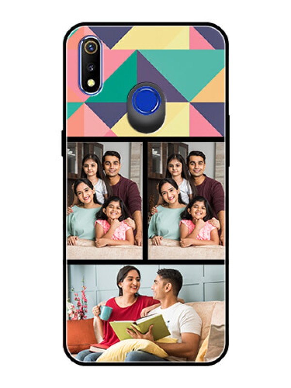 Custom Realme 3 Custom Glass Phone Case  - Bulk Pic Upload Design