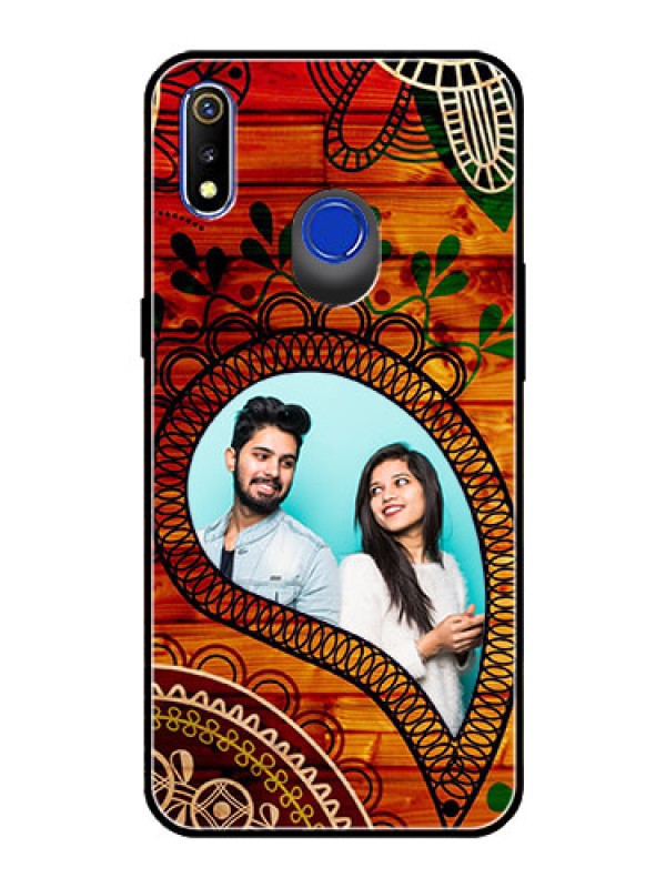 Custom Realme 3 Personalized Glass Phone Case  - Abstract Colorful Design