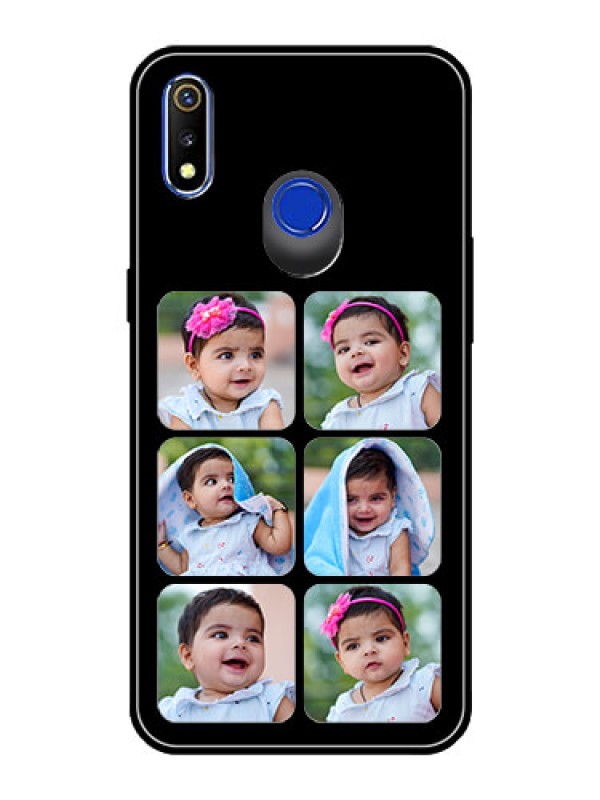 Custom Realme 3 Photo Printing on Glass Case  - Multiple Pictures Design