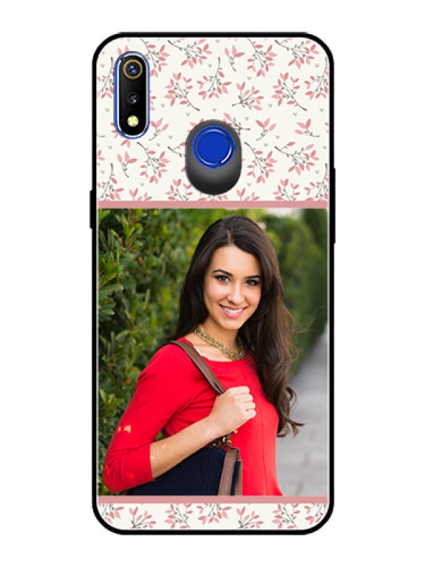 Custom Realme 3 Custom Glass Phone Case  - Premium Floral Design