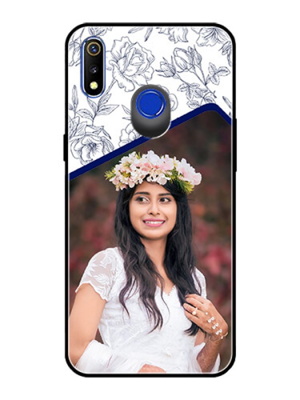 Custom Realme 3 Personalized Glass Phone Case  - Premium Floral Design