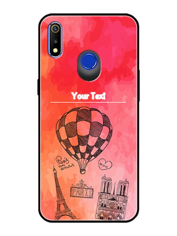 Custom Realme 3 Custom Glass Phone Case  - Paris Theme Design