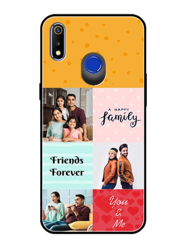 Custom Realme 3 Personalized Glass Phone Case  - Images with Quotes Design