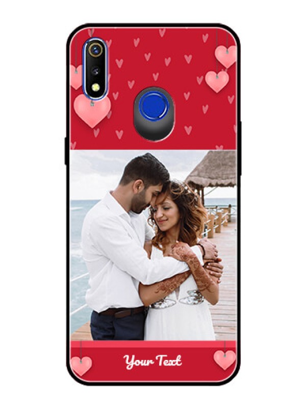 Custom Realme 3 Custom Glass Phone Case  - Valentines Day Design