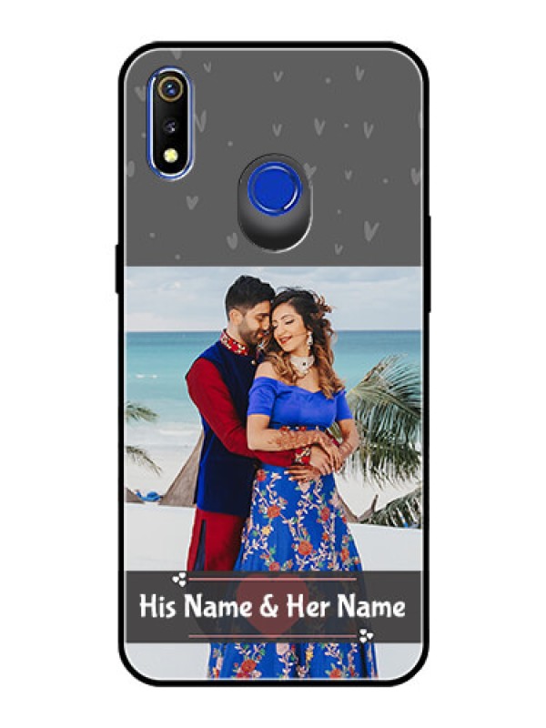 Custom Realme 3 Custom Glass Mobile Case  - Buy Love Design with Photo Online