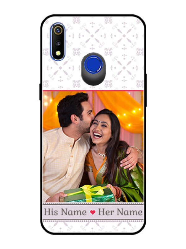 Custom Realme 3 Custom Glass Mobile Case  - with Photo and Ethnic Design