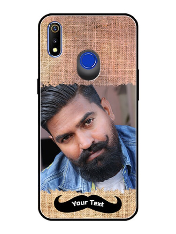 Custom Realme 3 Personalized Glass Phone Case  - with Texture Design