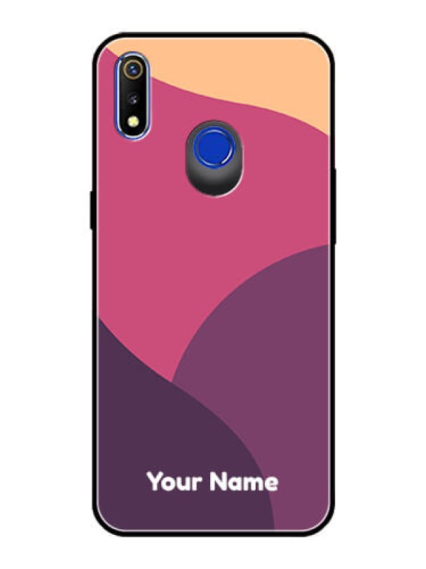 Custom Realme 3 Custom Glass Phone Case - Mixed Multi-colour abstract art Design