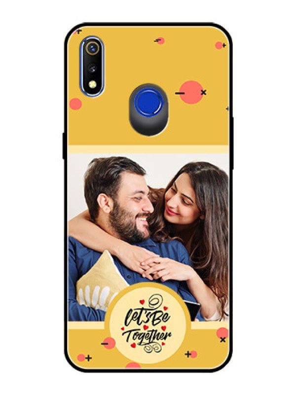 Custom Realme 3 Photo Printing on Glass Case - Lets be Together Design