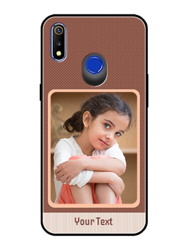 Custom Realme 3i Custom Glass Phone Case  - Simple Pic Upload Design