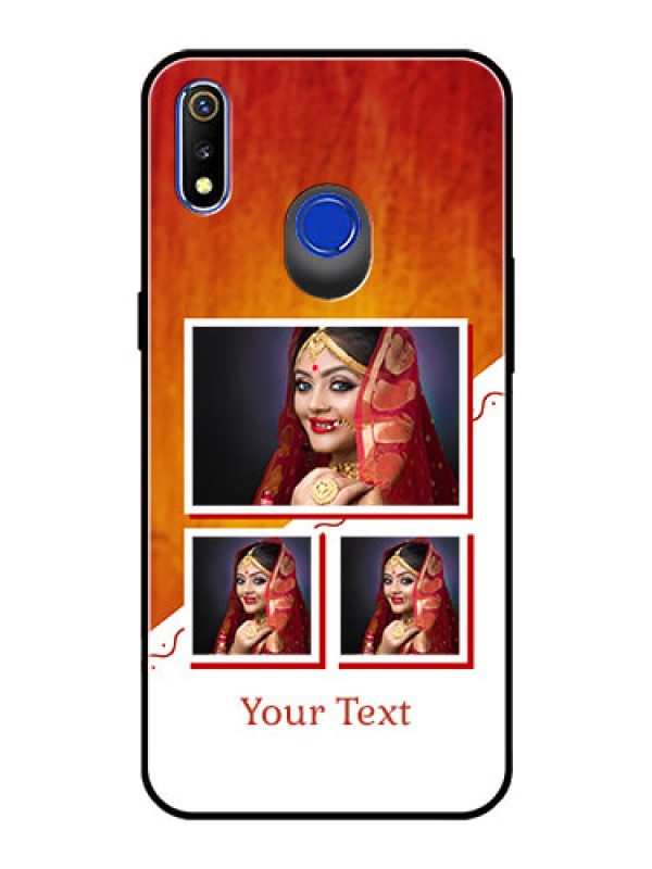 Custom Realme 3i Custom Glass Phone Case  - Wedding Memories Design  