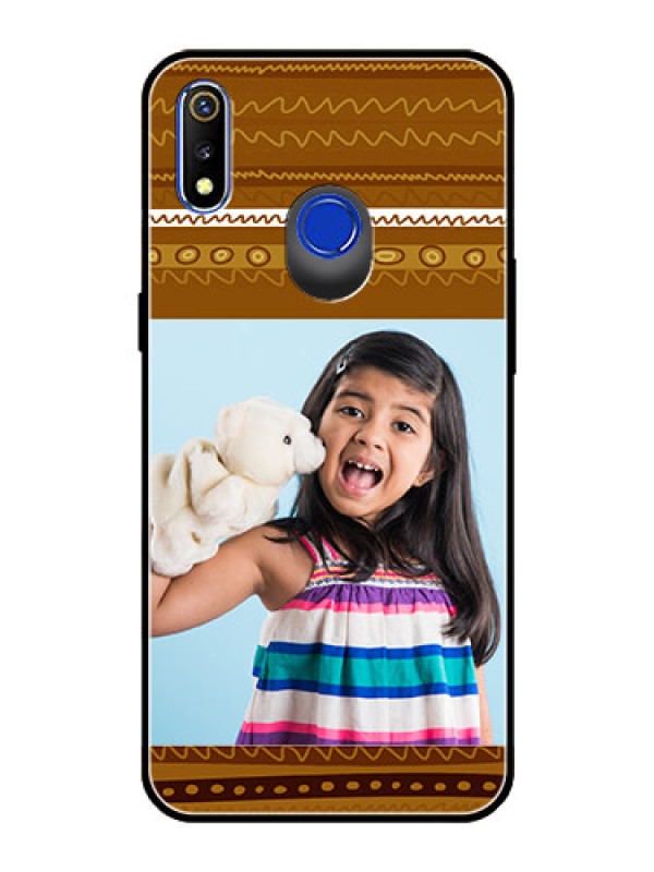 Custom Realme 3i Custom Glass Phone Case  - Friends Picture Upload Design 