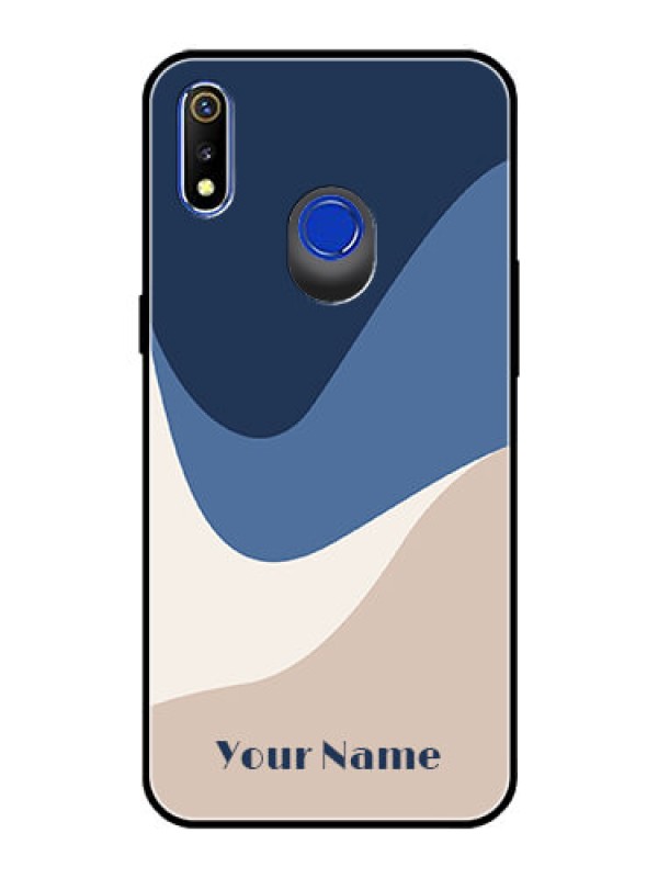 Custom Realme 3I Custom Glass Phone Case - Abstract Drip Art Design