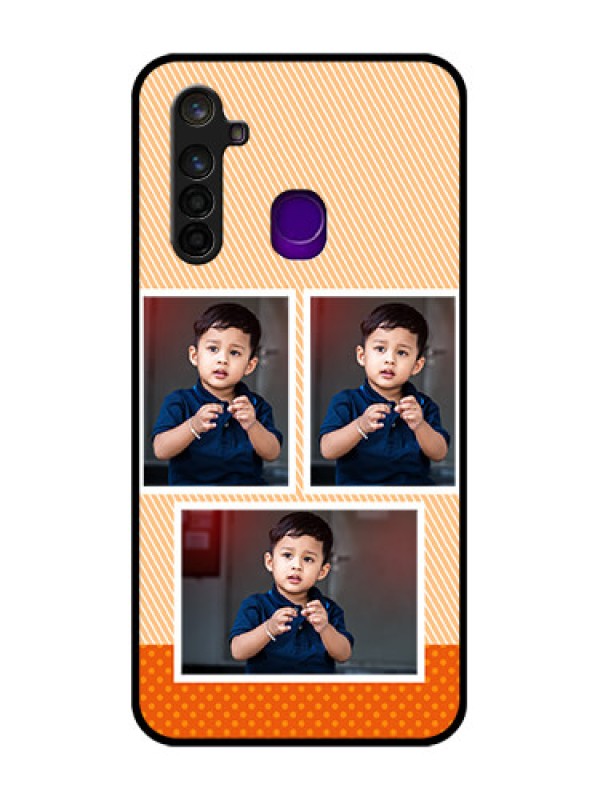 Custom Realme 5 Pro Photo Printing on Glass Case  - Bulk Photos Upload Design