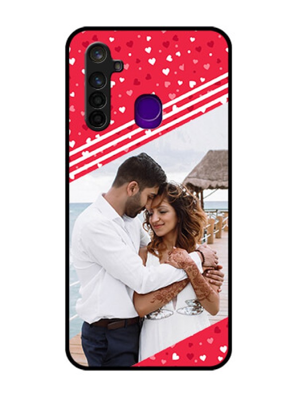 Custom Realme 5 Pro Custom Glass Mobile Case  - Valentines Gift Design