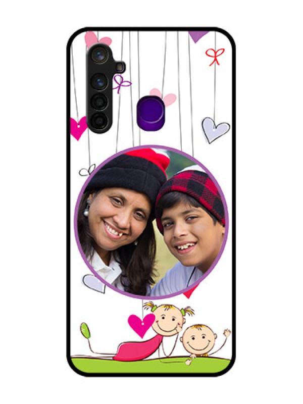Custom Realme 5 Pro Photo Printing on Glass Case  - Cute Kids Phone Case Design