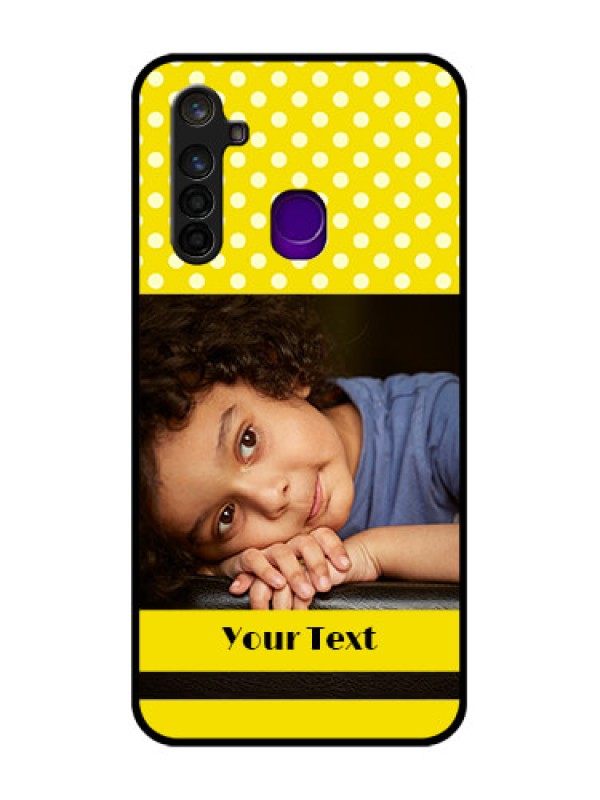 Custom Realme 5 Pro Custom Glass Phone Case  - Bright Yellow Case Design
