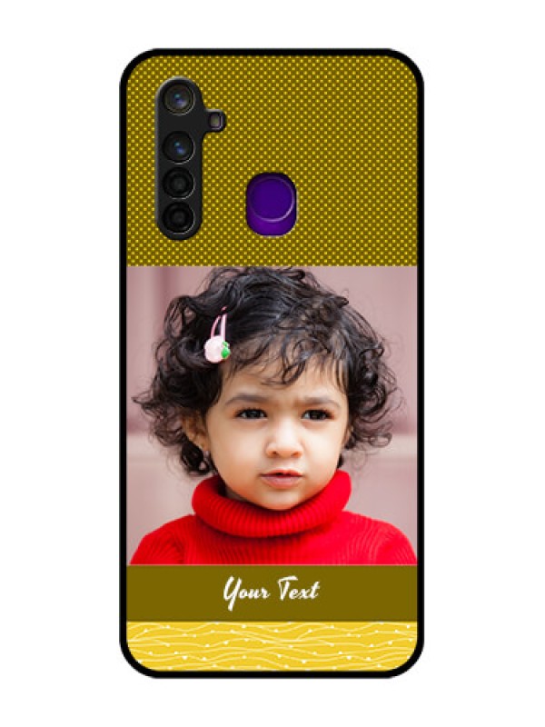 Custom Realme 5 Pro Custom Glass Phone Case  - Simple Green Color Design