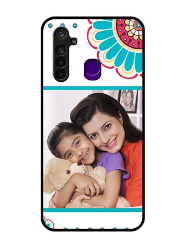 Custom Realme 5 Pro Custom Glass Phone Case  - Flower Design