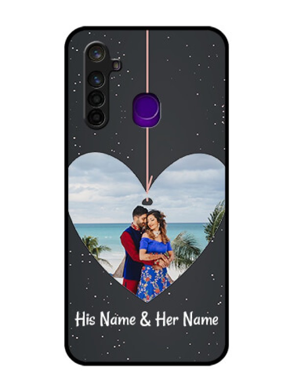 Custom Realme 5 Pro Custom Glass Phone Case  - Hanging Heart Design