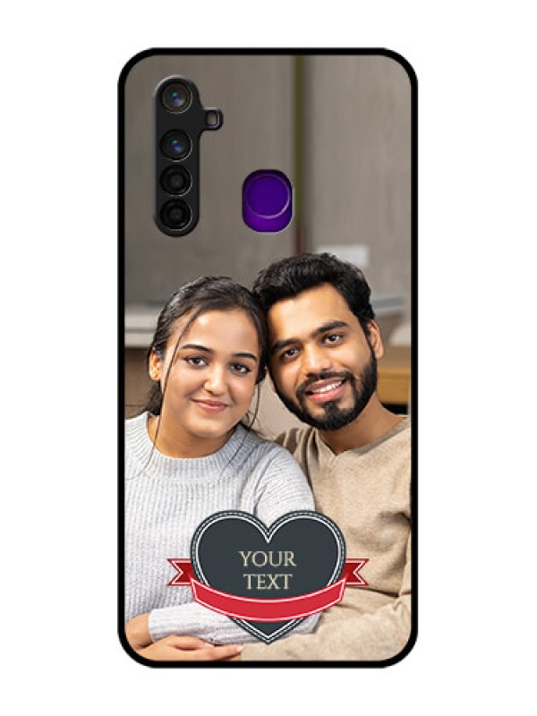 Custom Realme 5 Pro Custom Glass Phone Case  - Just Married Couple Design